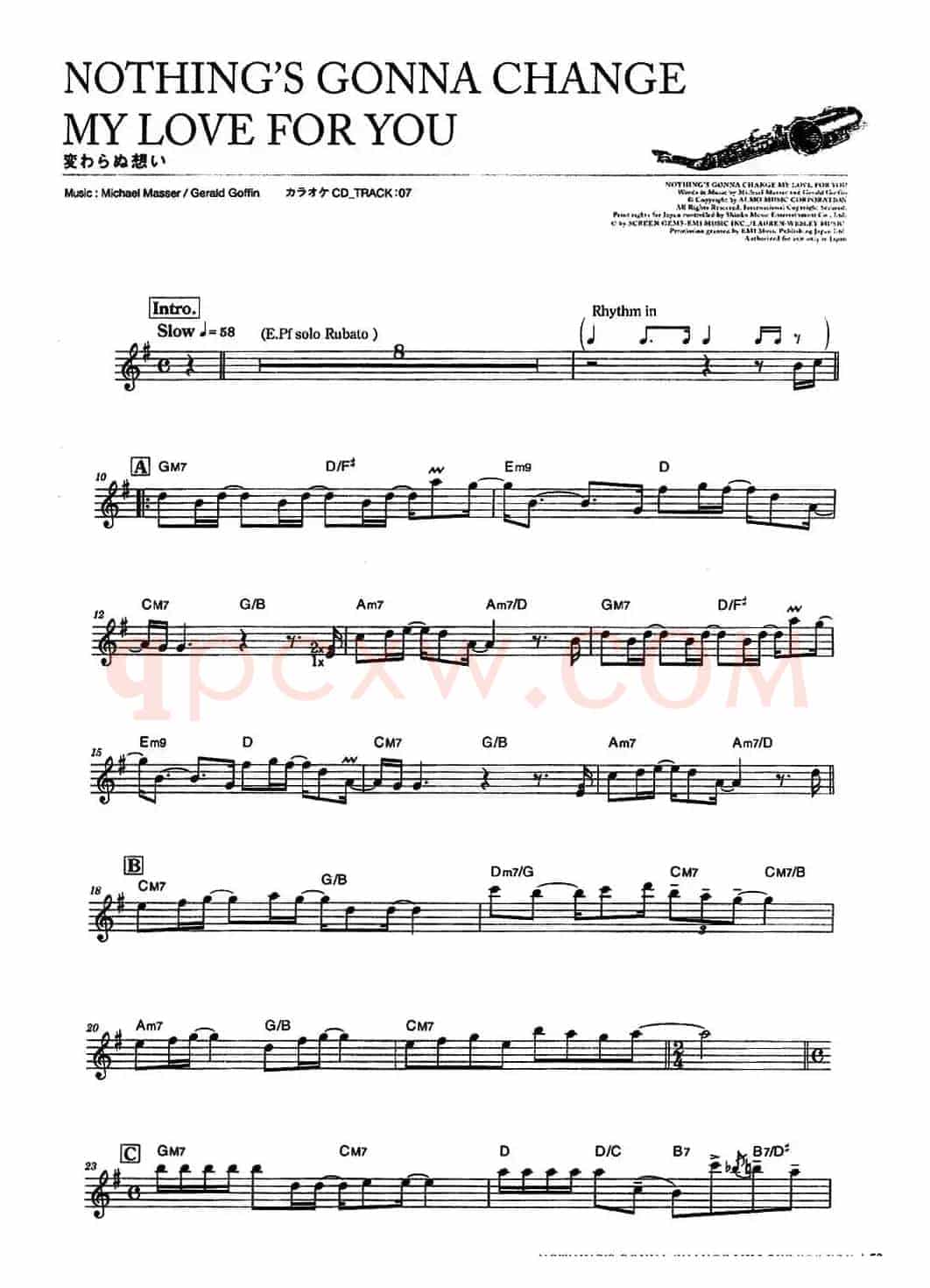 Nothing gonna chsbge my love for you - Alto（此情不移）