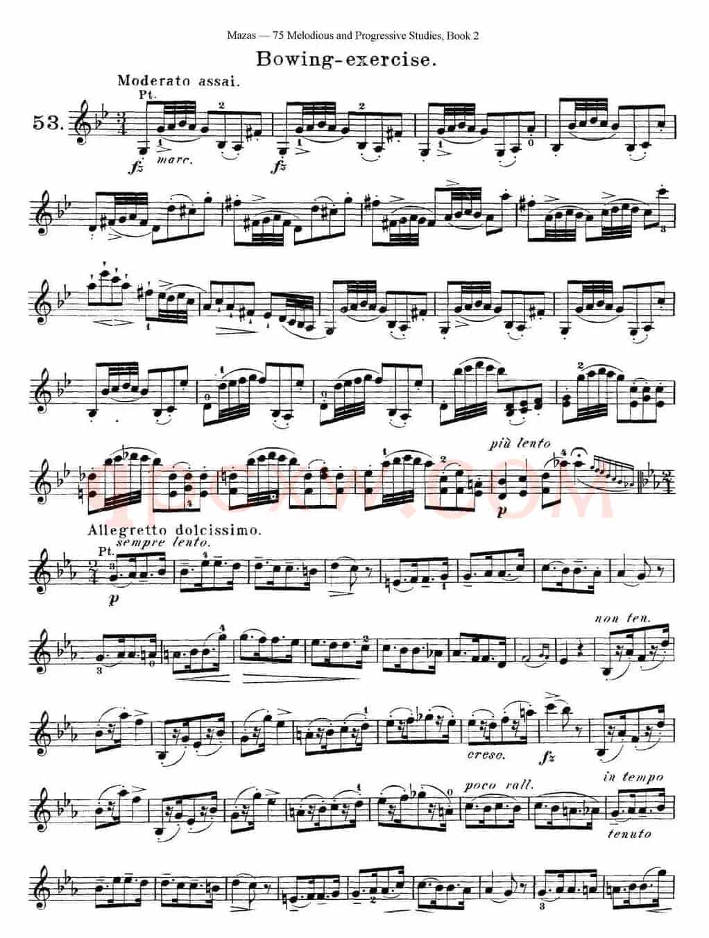 马扎斯小提琴练习曲 Op.36 第二册 华丽练习曲（53）