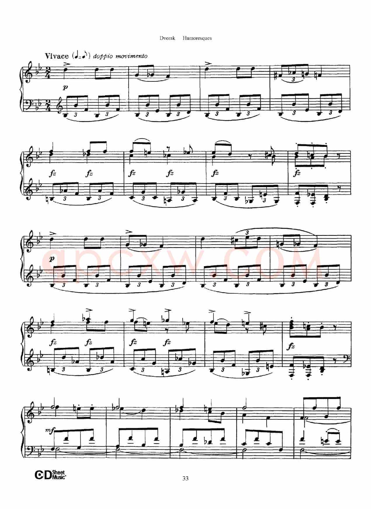 8 Humoresques Op.101（8首幽默曲·8）