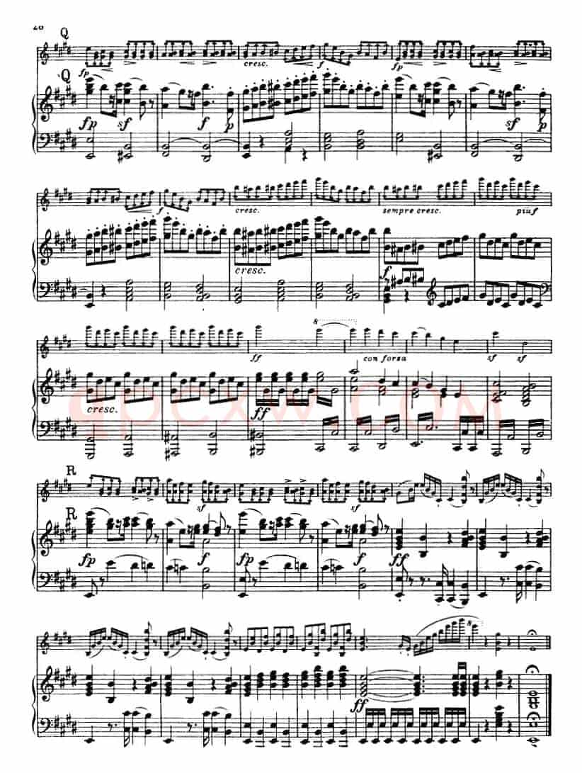 E小调协奏曲（Op.64）（小提琴+钢琴）