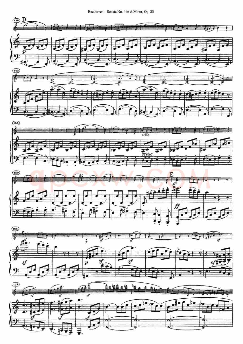 Violin Sonata No.4 in A Minor Op.23（小提琴+钢琴伴奏）