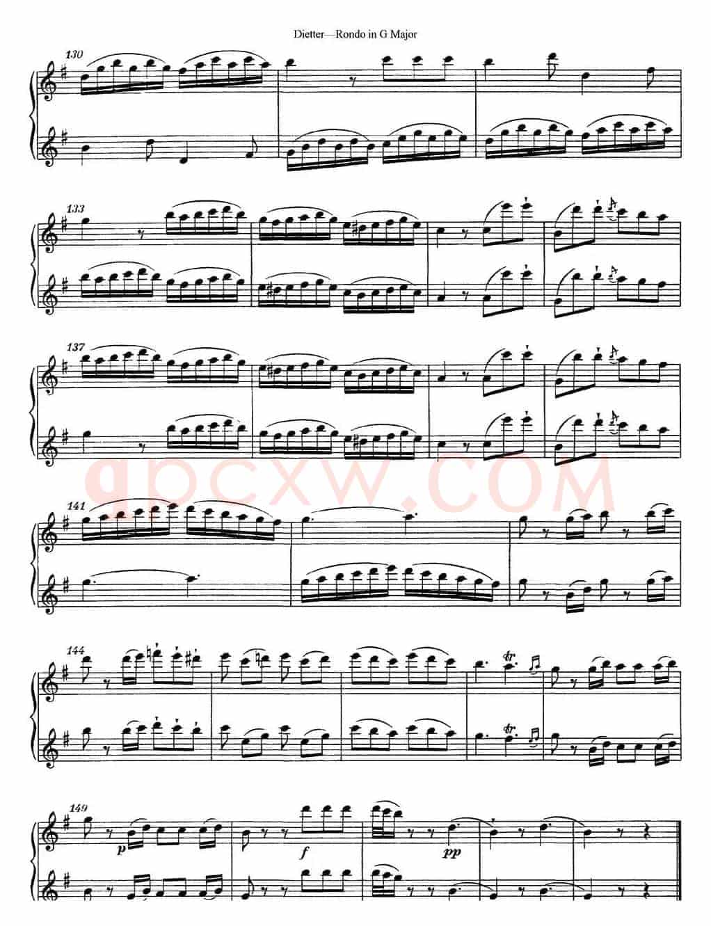 迪埃特长笛二重奏G大调回旋曲（Rondo in G Major ）
