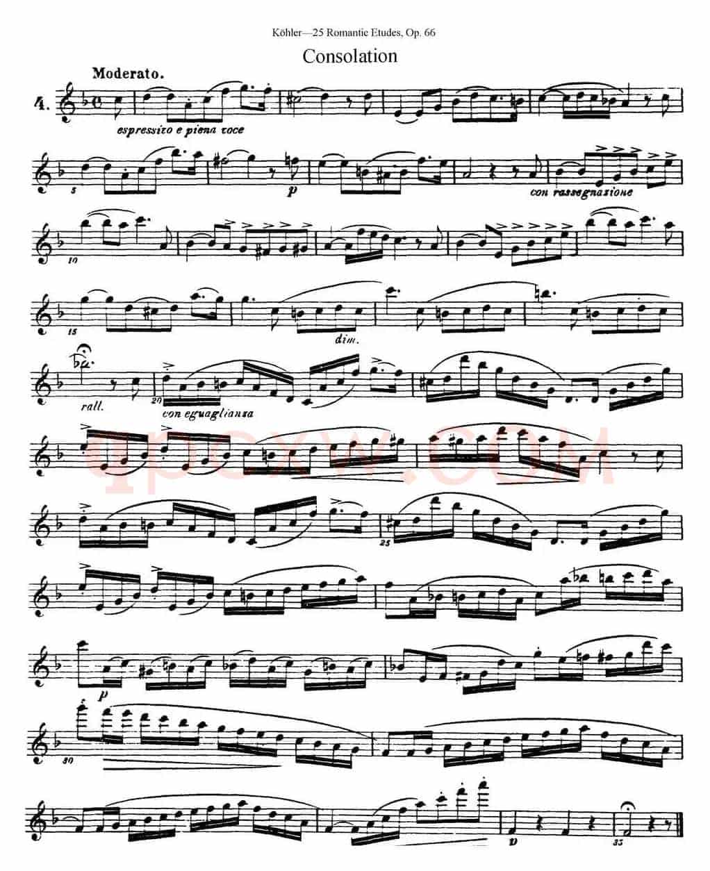 25首浪漫练习曲作品66号（NO.4）