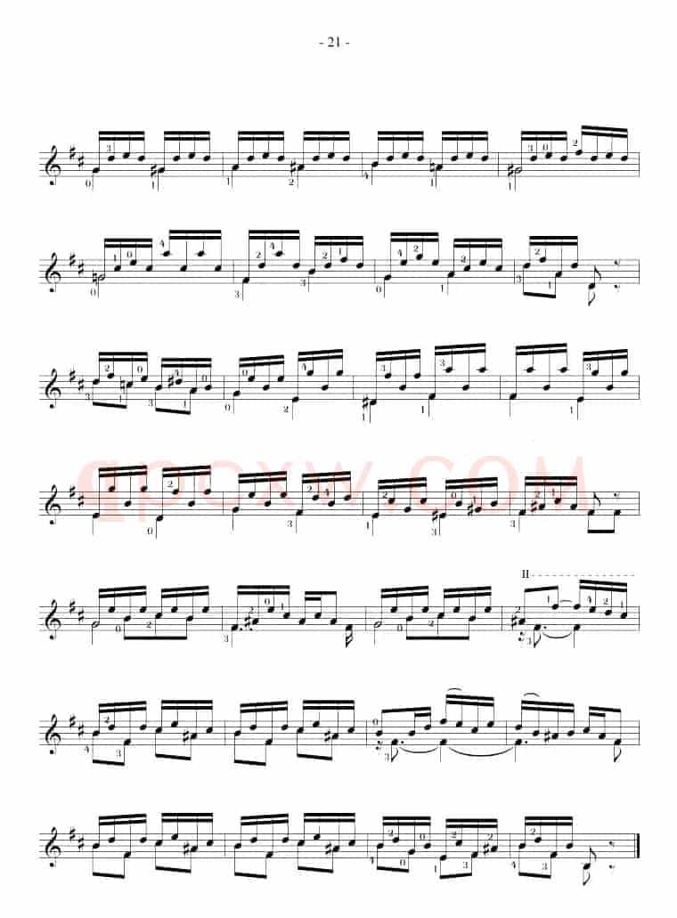Fernando Sor《12 Studies,Op.60》（STUDY 11）