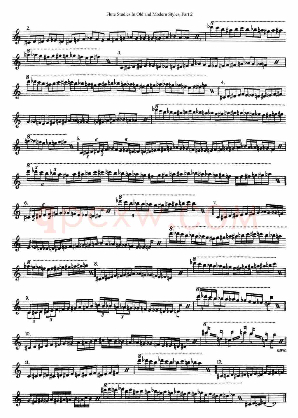 斯勒新老风格长笛练习重奏曲（第二部分）（NO.37）