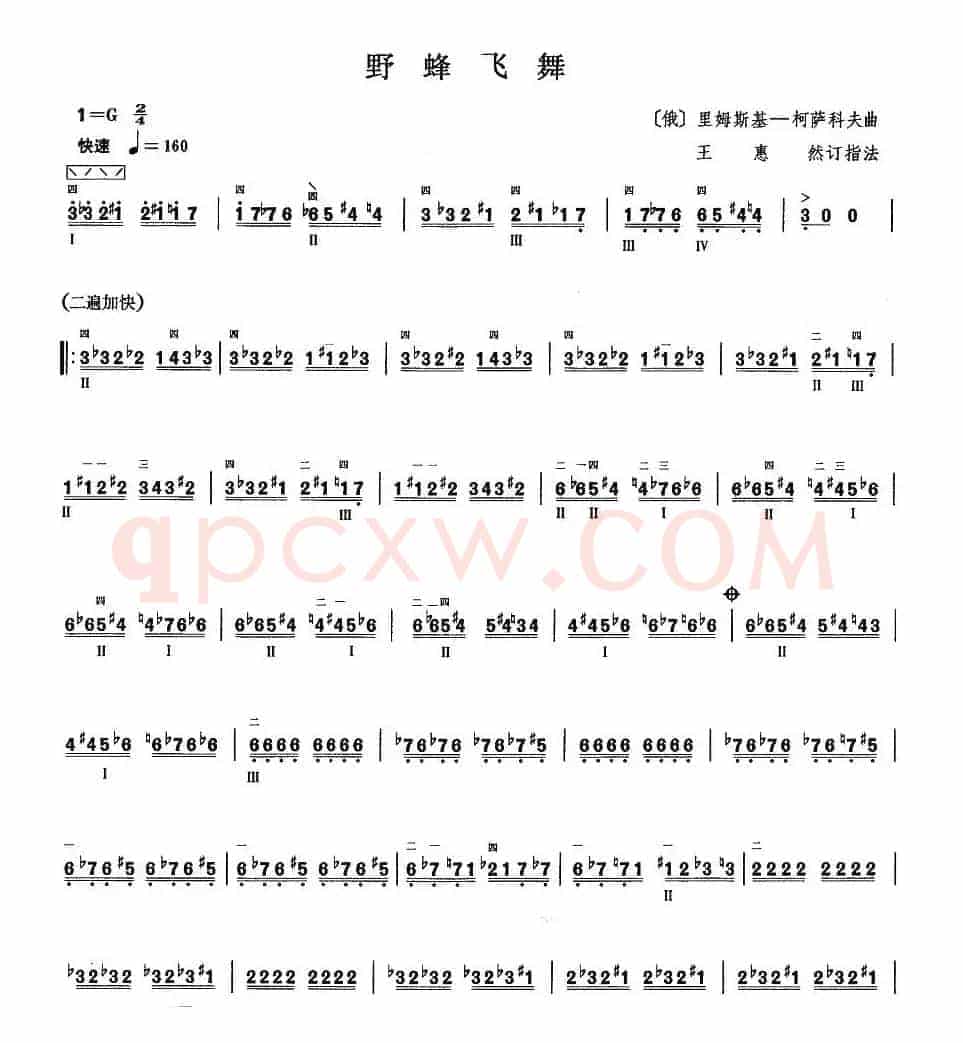 柳琴考级曲目九级：野蜂飞舞