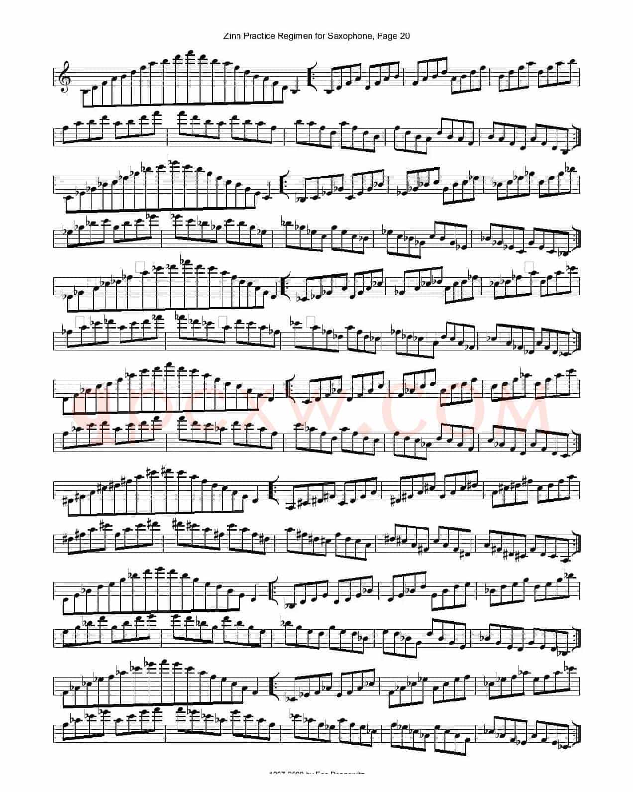 ZinnRegimenSax2009练习曲