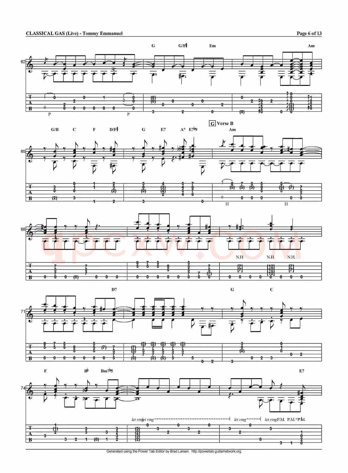 tommy emmanuel：classical gas（指弹吉他）