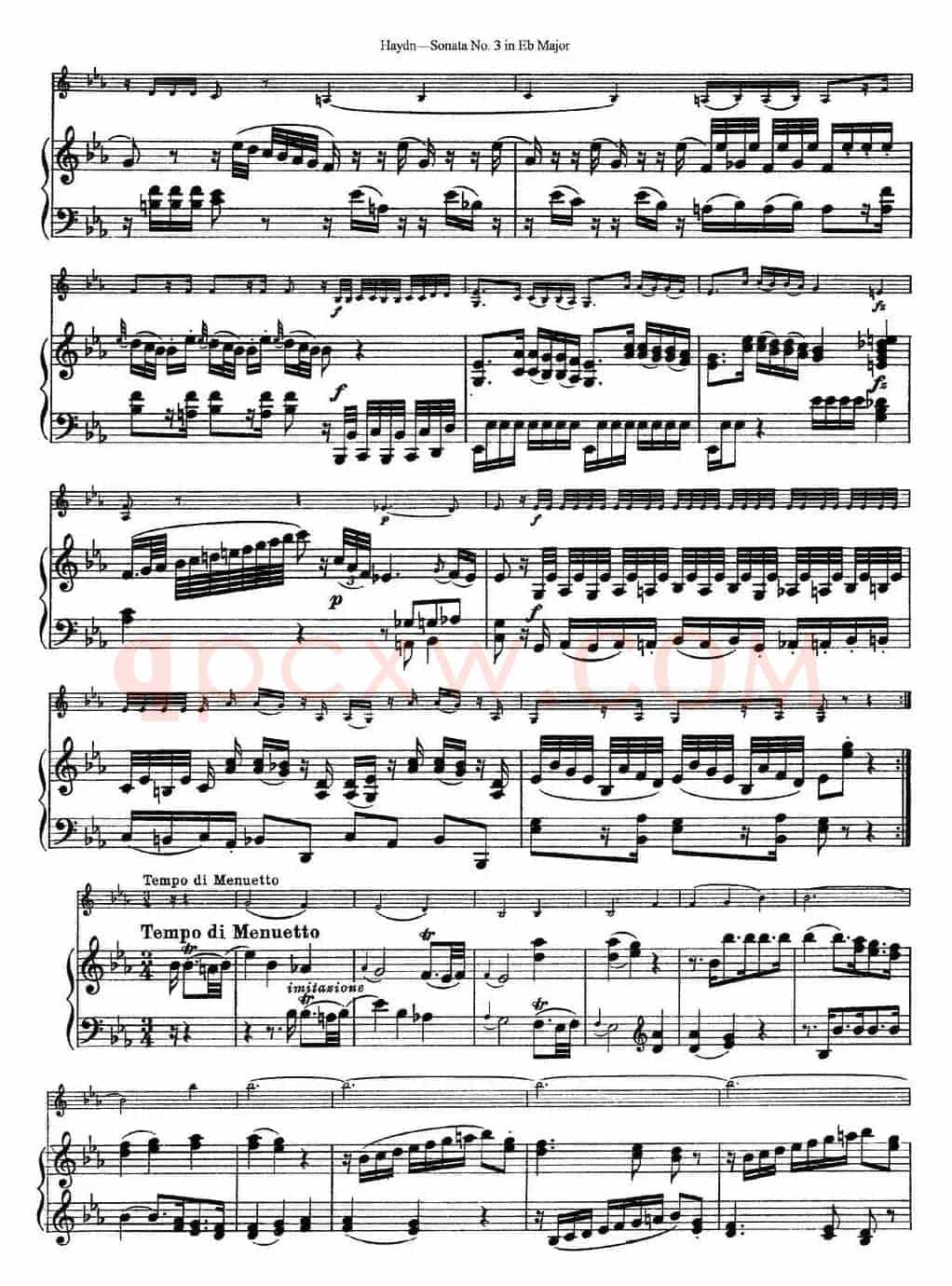 Violin Sonata No.3 in Eb Major（小提琴+钢琴伴奏）