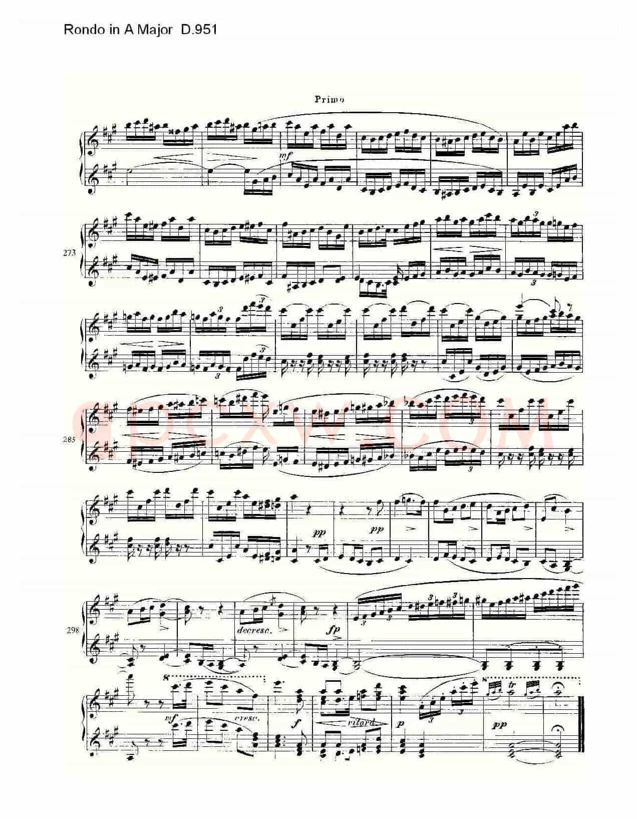 Rondo in A Major D.951(A大调回旋曲D.951)