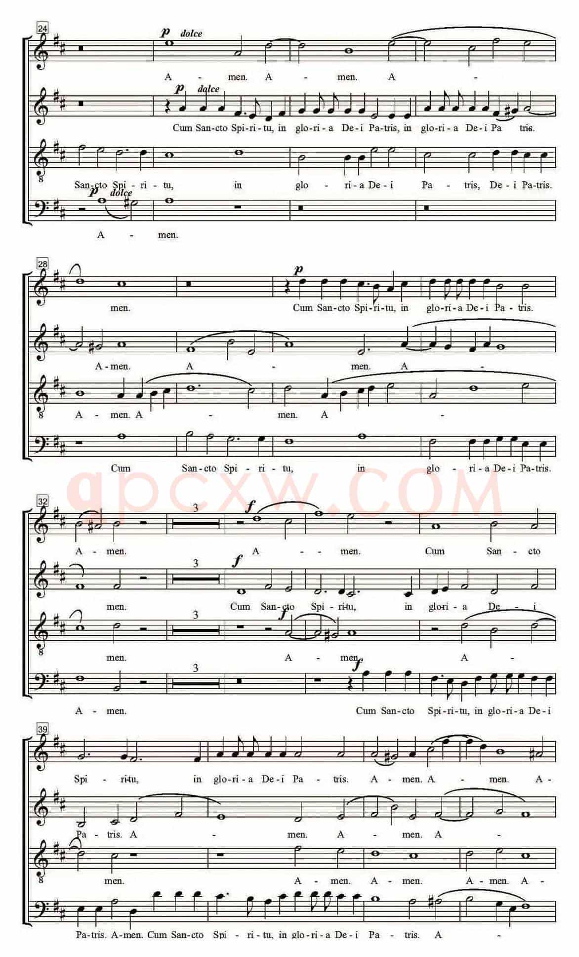 Cum Sancto Spiritu（萨克斯四重奏）