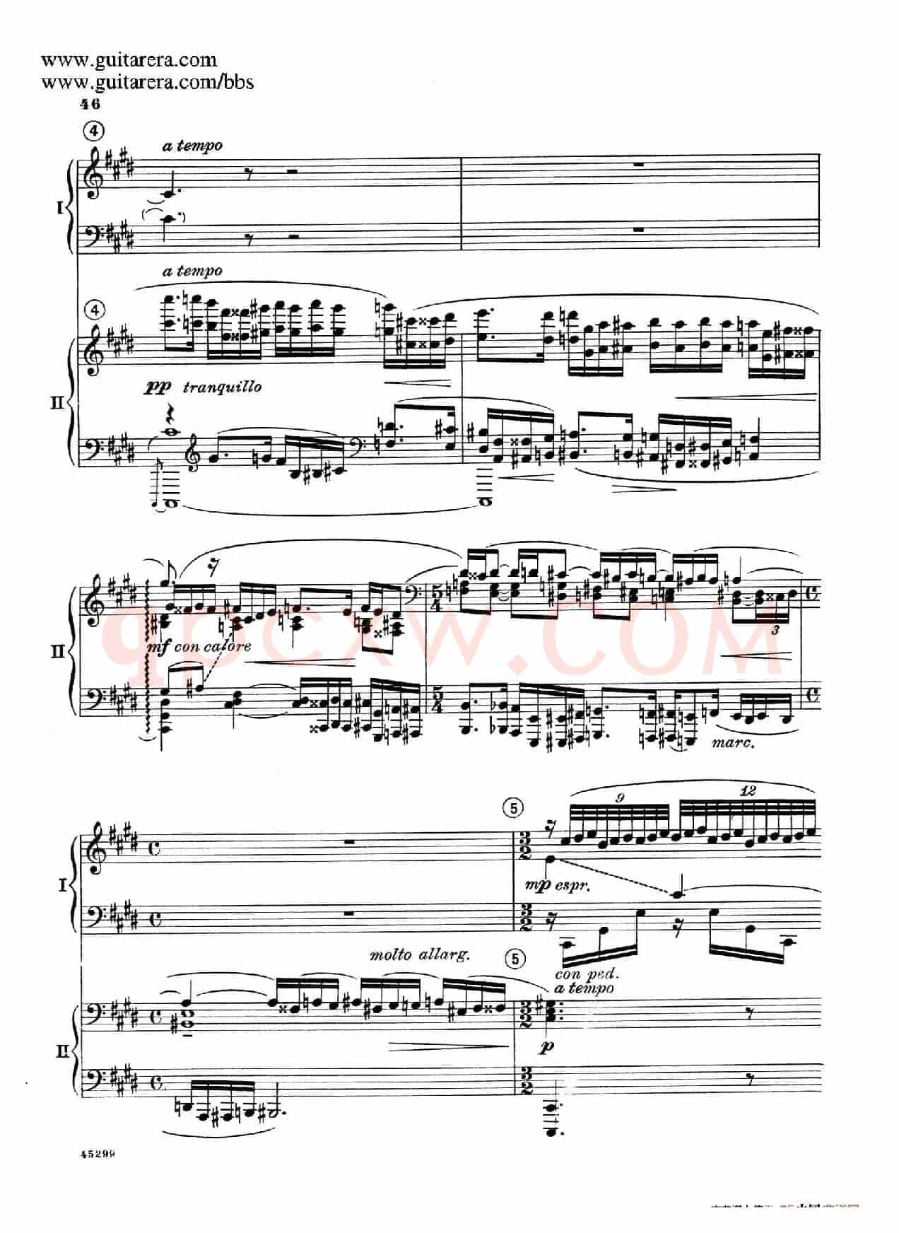 Piano Concerto Op.38(钢琴协奏曲·双钢琴·第二乐章)