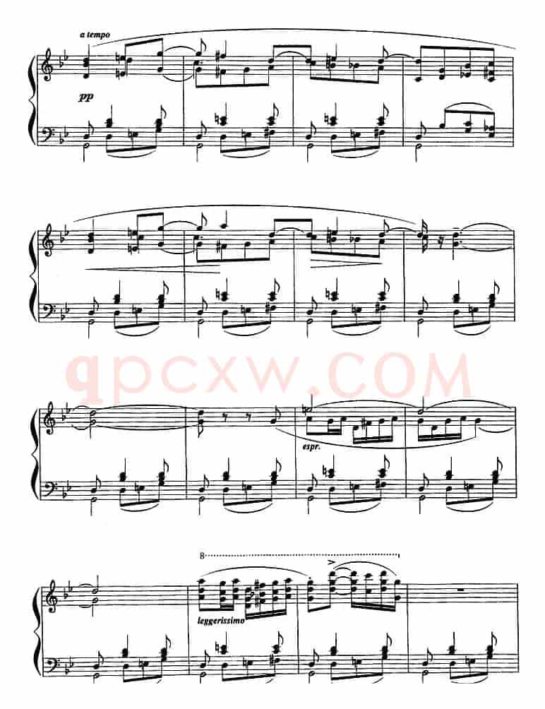 现代钢琴曲：5、春之夜（Op.22，No.8）