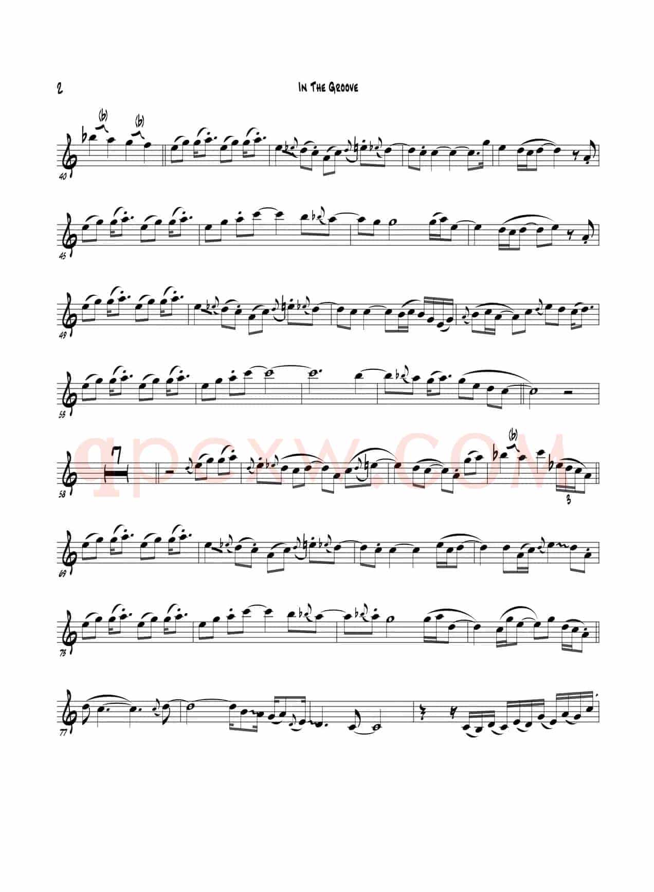 In The Groove（中音萨克斯）