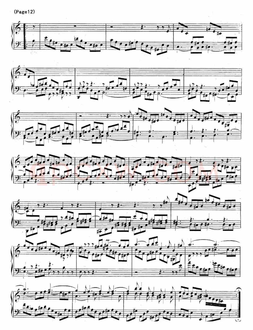 帕蒂塔6首德国组曲（No.3 a小调 巴赫 Partita a Minor BWV 827）