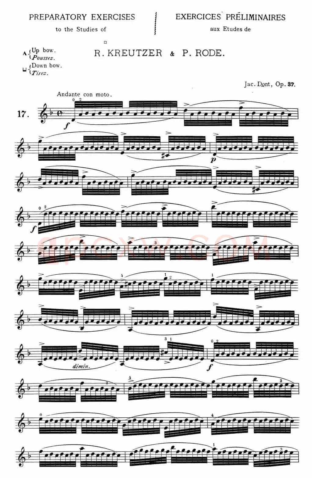 顿特24首小提琴练习曲 作品37—17