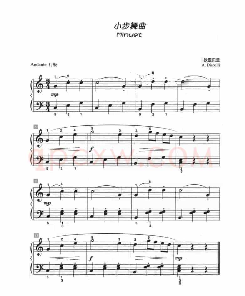 小步舞曲（儿童古典钢琴小品）