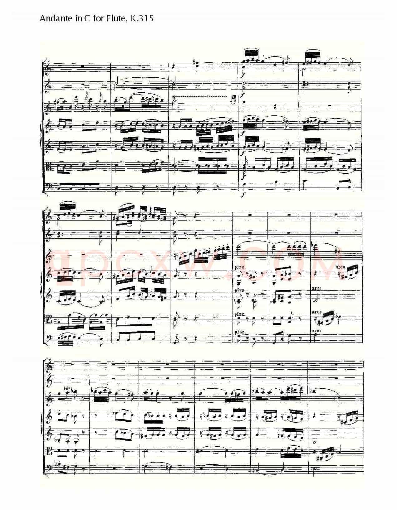Andante in C for Flute, K.315(D调长笛行板协奏曲, K.315)