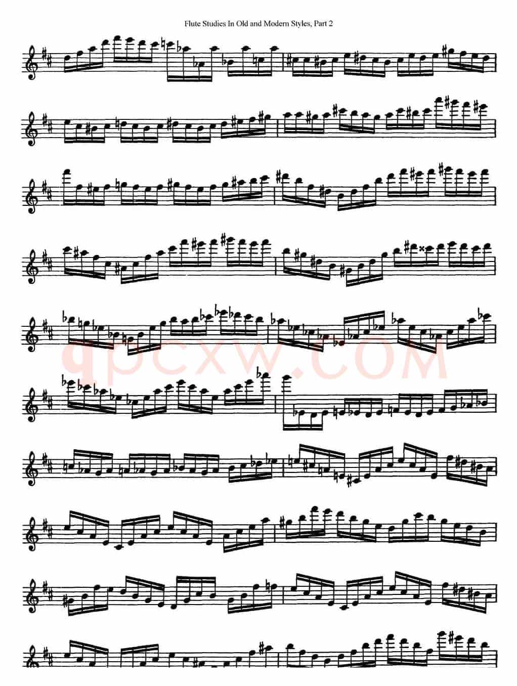 斯勒新老风格长笛练习重奏曲（第二部分）（NO.25）