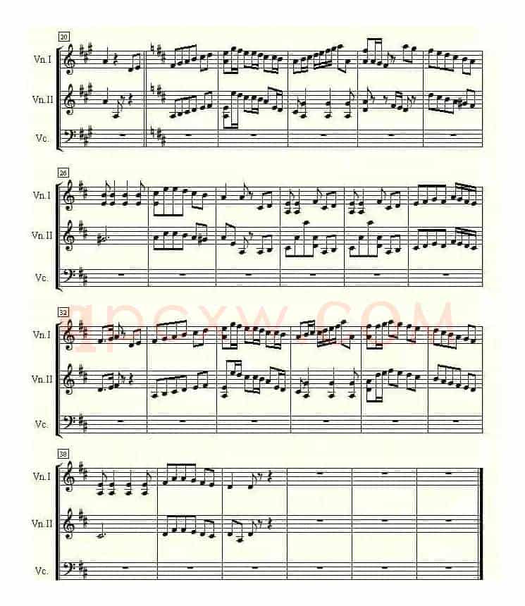 小步舞曲（鲍凯利尼作曲版、小提琴二重奏）