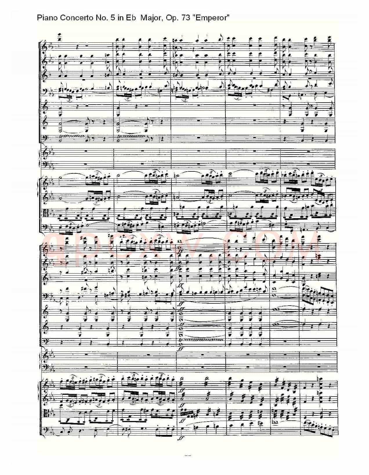 Eb大调钢琴第五协奏曲 Op.73“皇帝” 第一乐章（一）