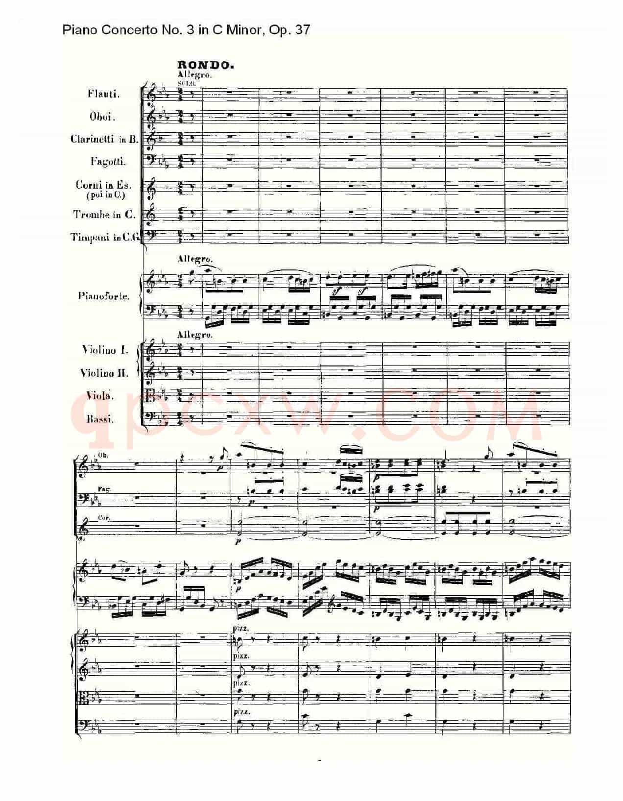 C小调钢琴第三协奏曲 Op.37 第三乐章