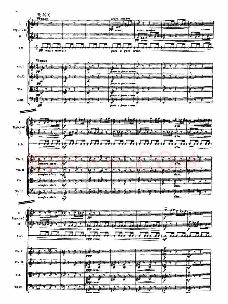 浦塞尔主题变奏与赋格曲（P31-P65）（管弦乐队总谱）
