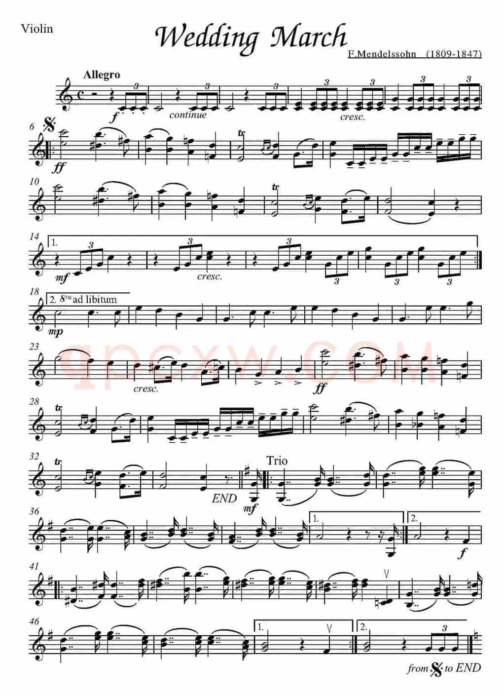 Wedding March(F.Mendelssohn作曲版)