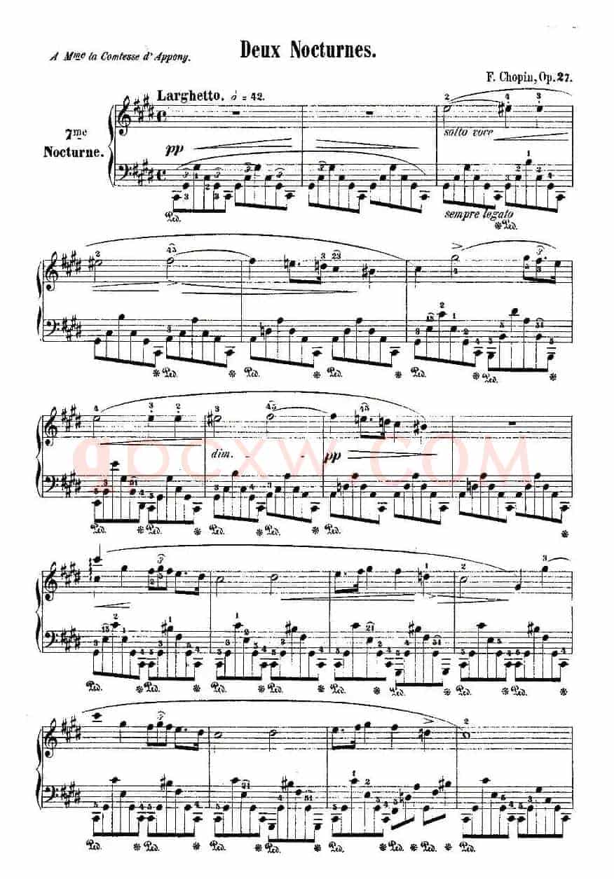 升C大调夜曲Op.27-1（Deux  Nocturnes）