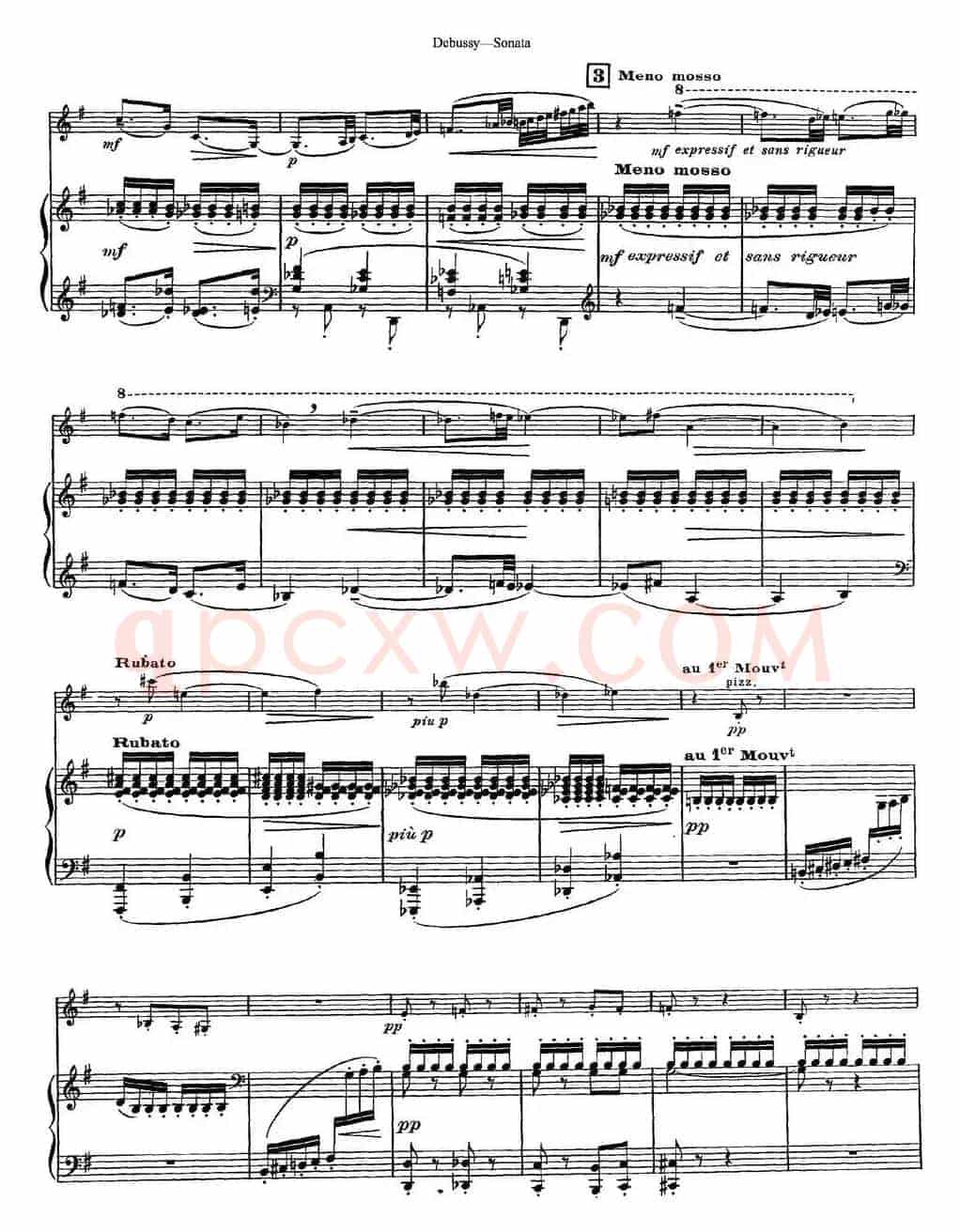Debussy Sonata（小提琴+钢琴伴奏）