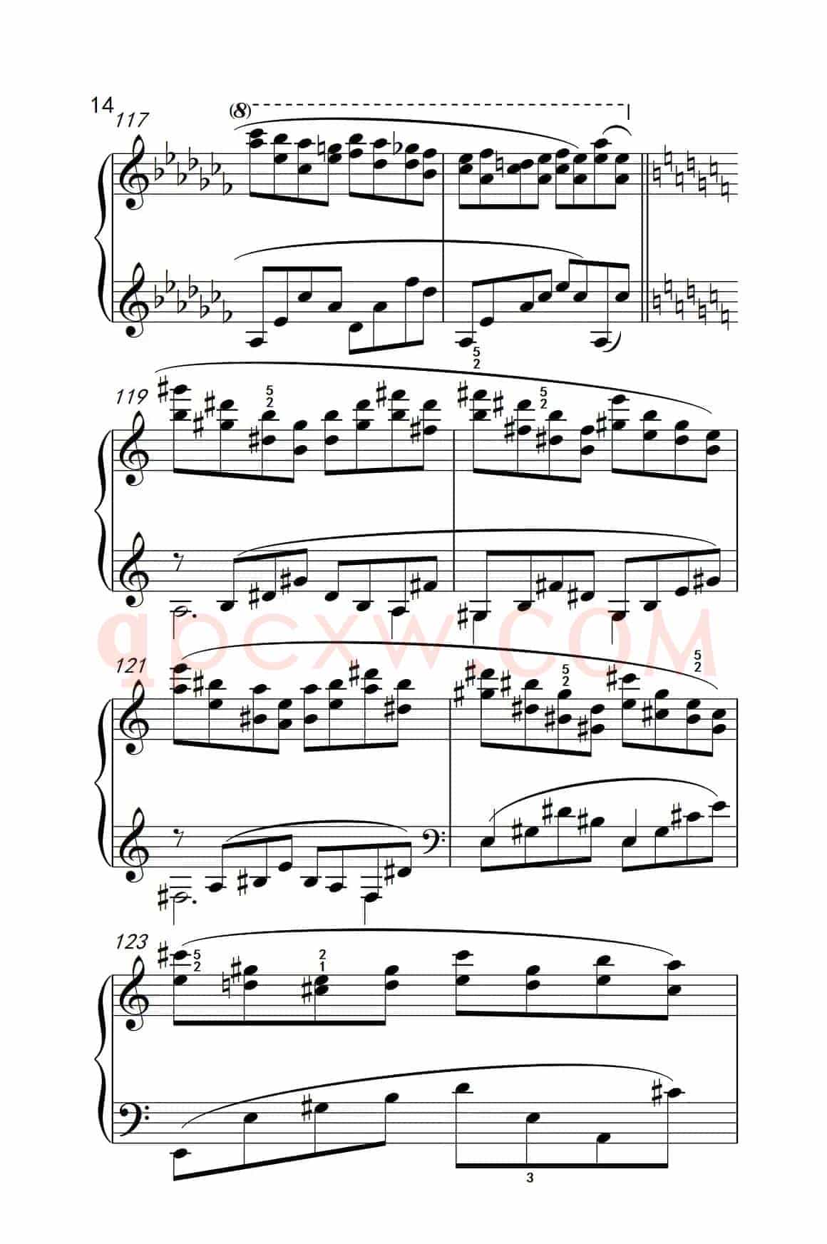 莫什科夫斯基 钢琴练习曲（第十三首）