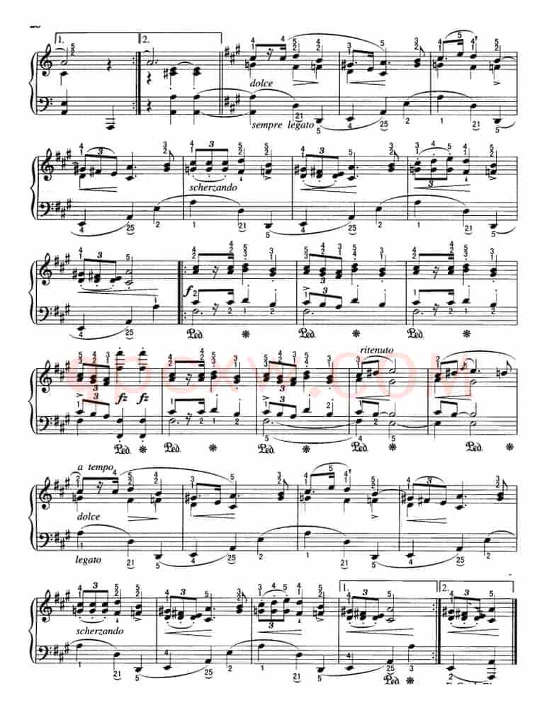 不可不弹的世界钢琴名曲：玛祖卡（第5首）