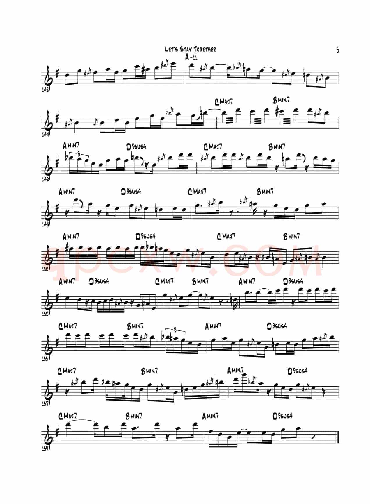 Lets Stay Together（次中音萨克斯）
