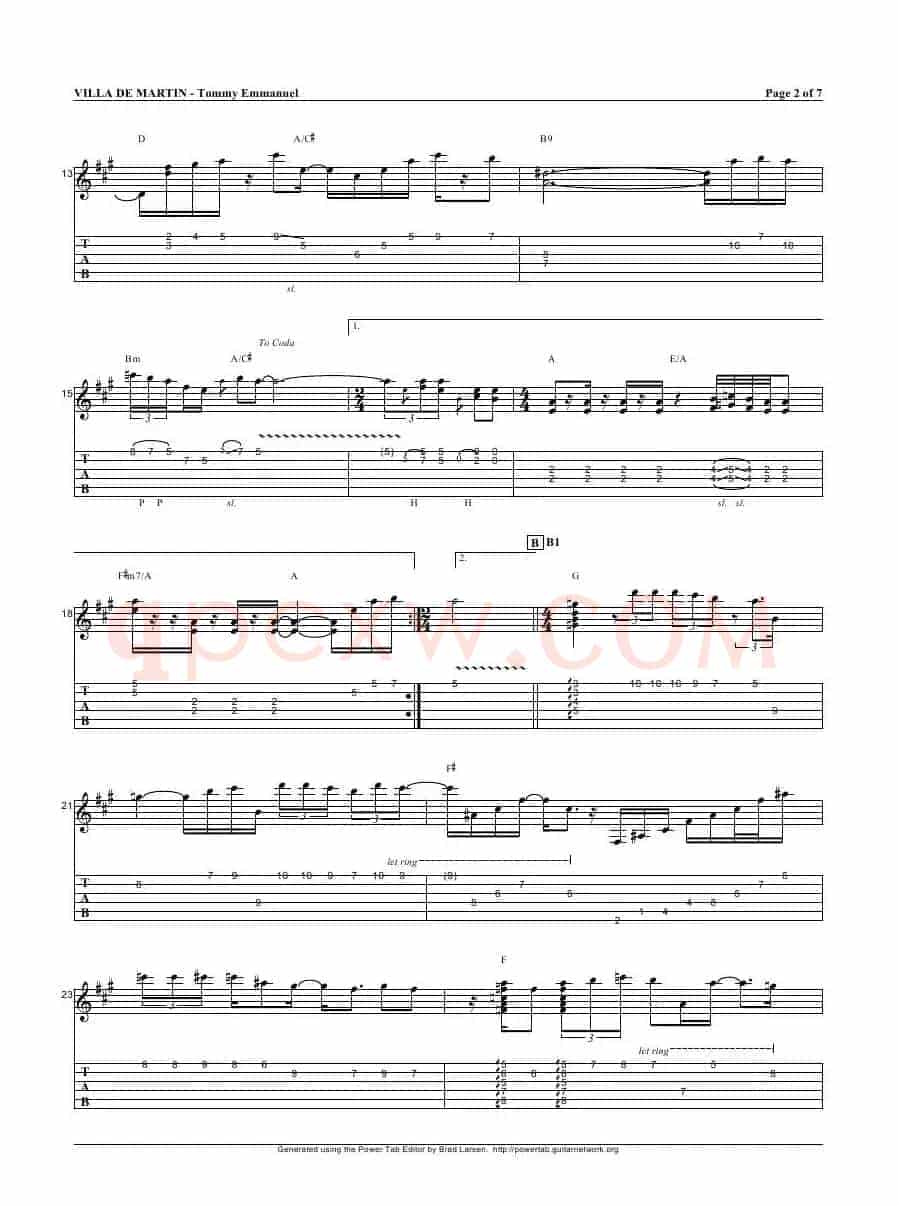 tommy emmanuel：villa de martin（指弹吉它）