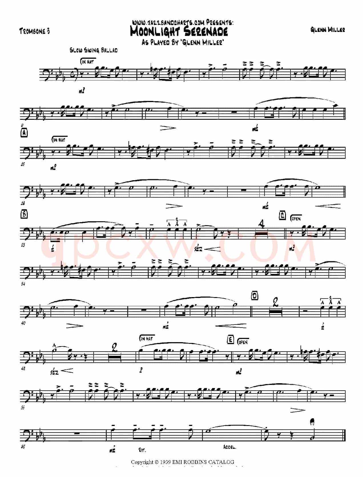 Moonlight Serenade（长号分谱）