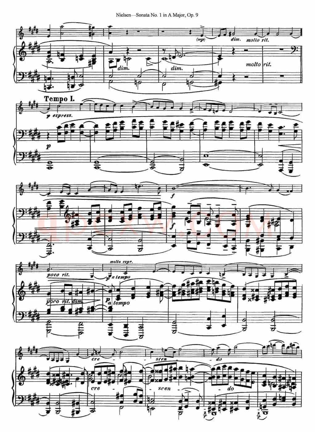Violin Sonata No.1 in A Major Op.9（小提琴+钢琴伴奏）
