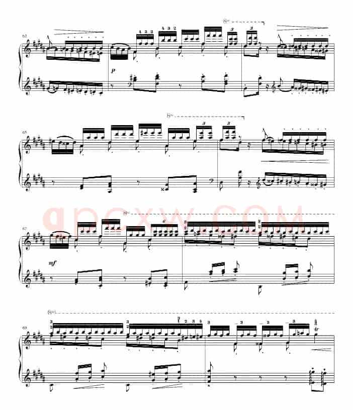 钟（帕格尼尼大练习曲III 、吴锦云制谱版）