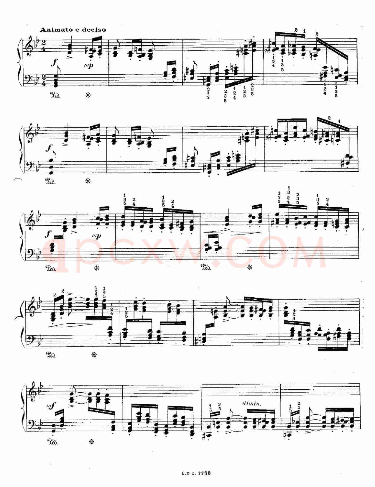12 Etudes For The Left Hand Op.92 No.5(12首为左手而作的钢琴练习曲)