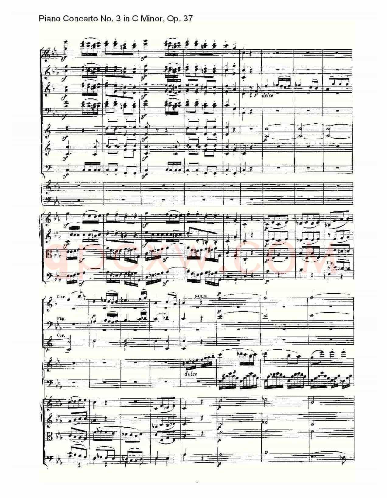 C小调钢琴第三协奏曲 Op.37 第三乐章