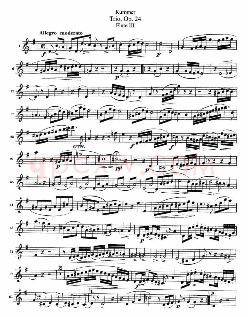 库默长笛三重奏Op.24（Flute 3）