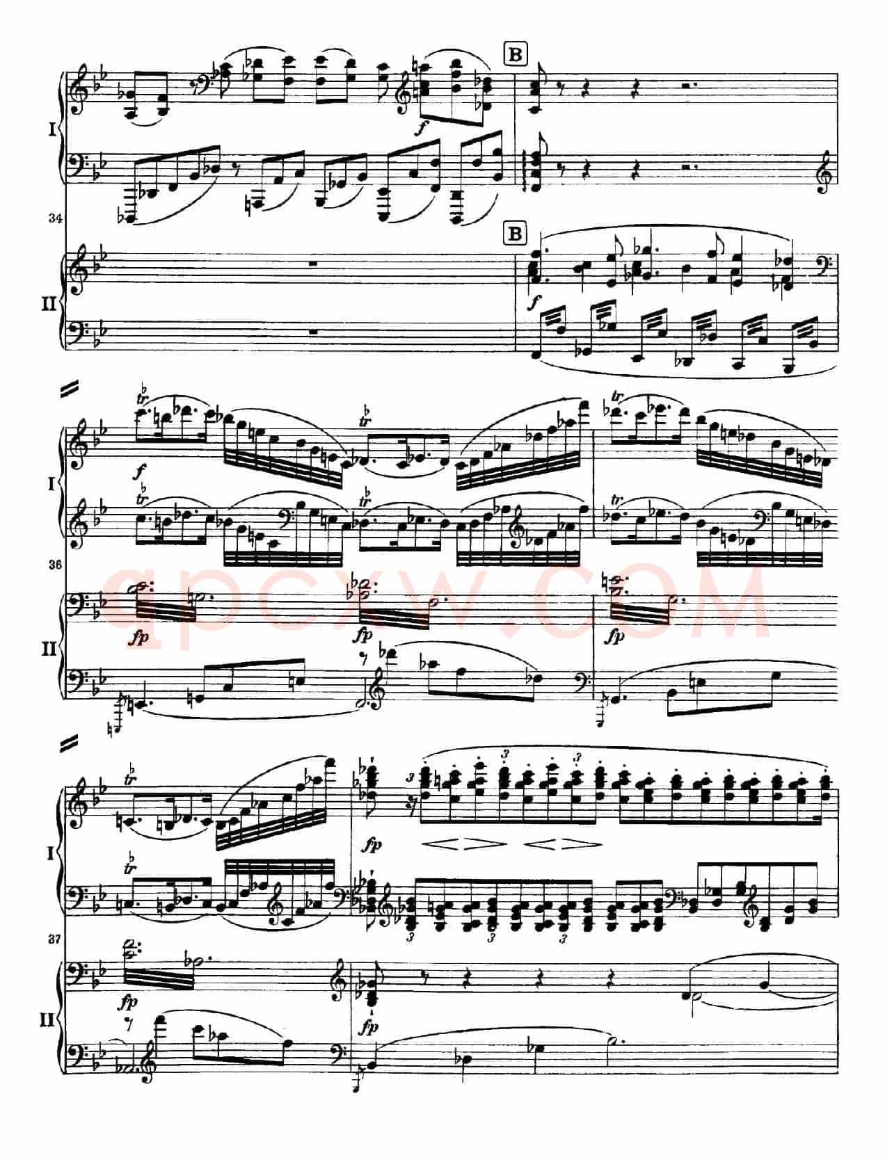 降B大调第二钢琴协奏曲（P61——70）
