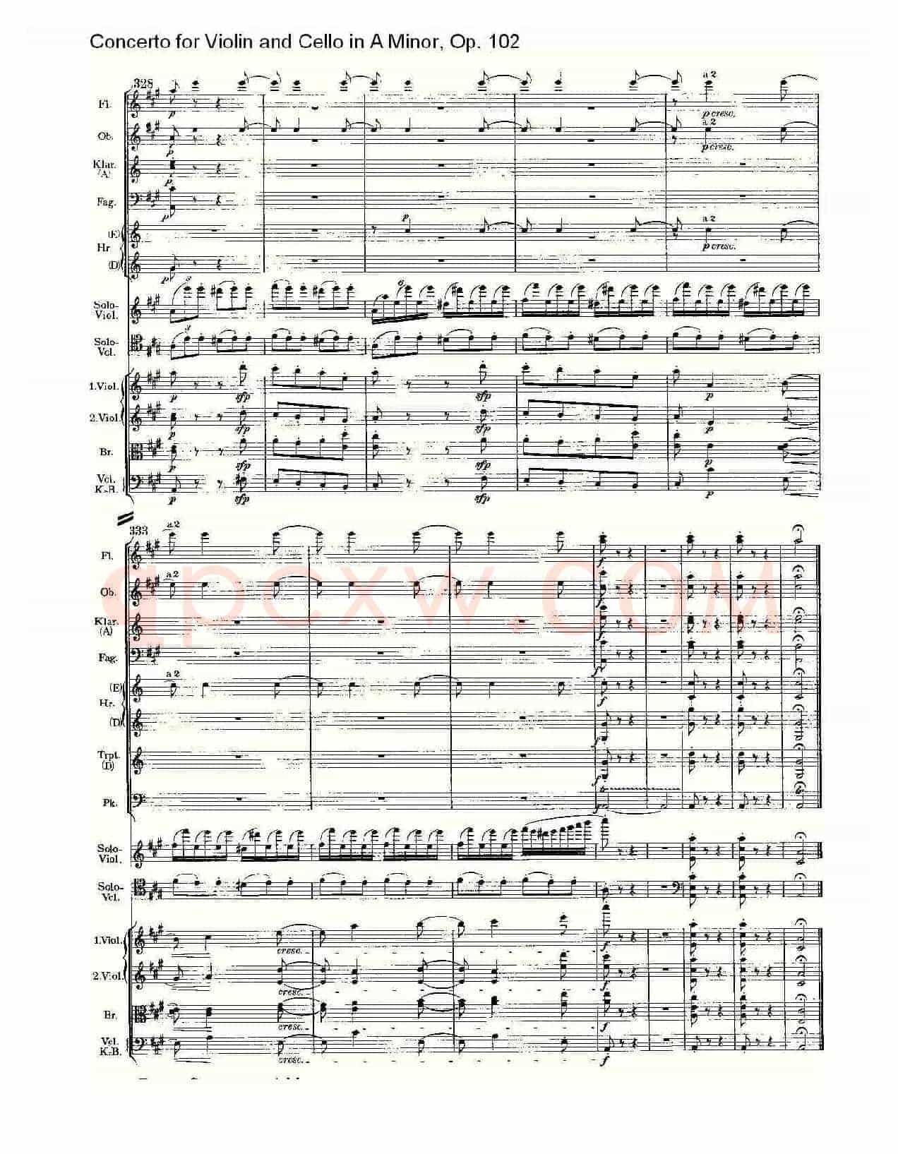 A小调小提琴与大提琴协奏曲, Op.102第三乐章