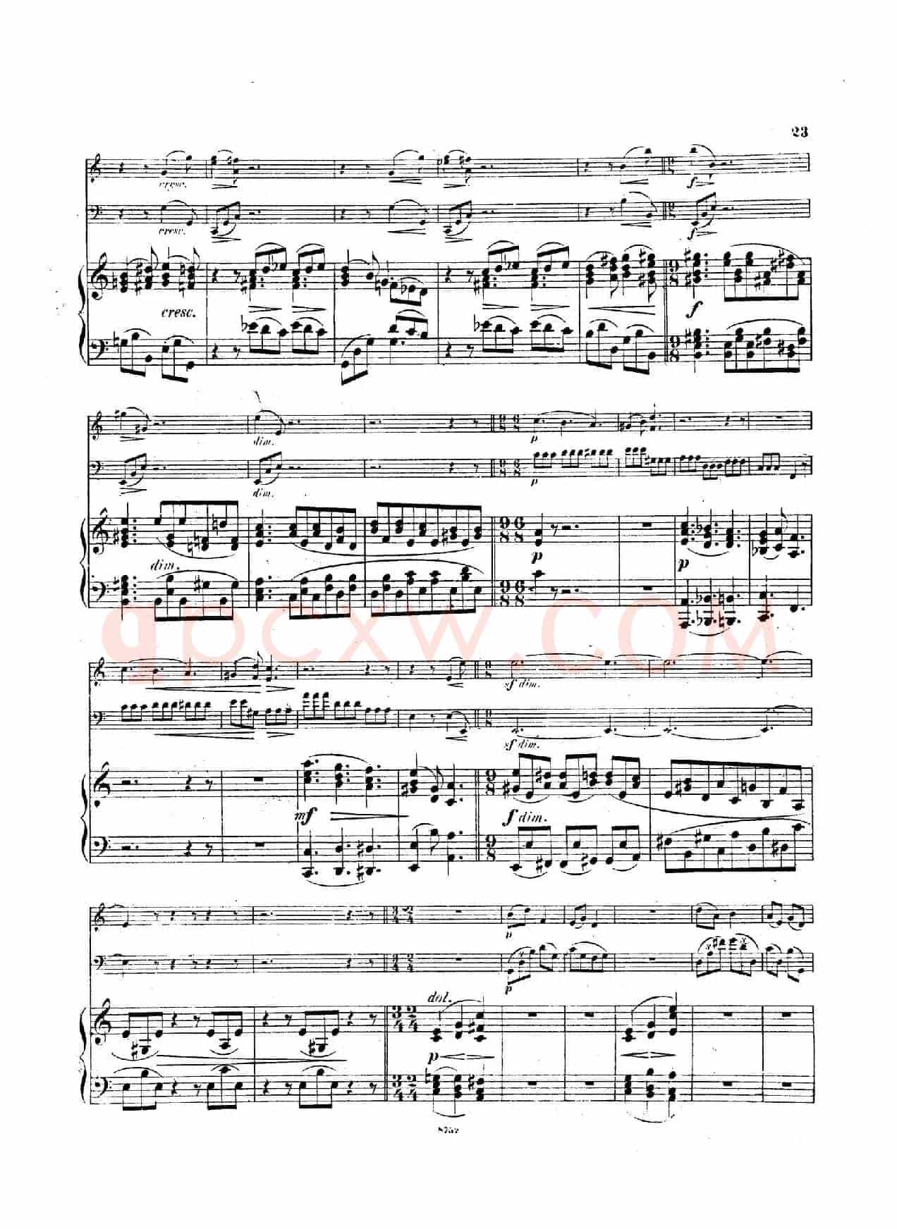 Piano Trio No.3 in c Minor Op.101(c小调第三钢琴三重奏)