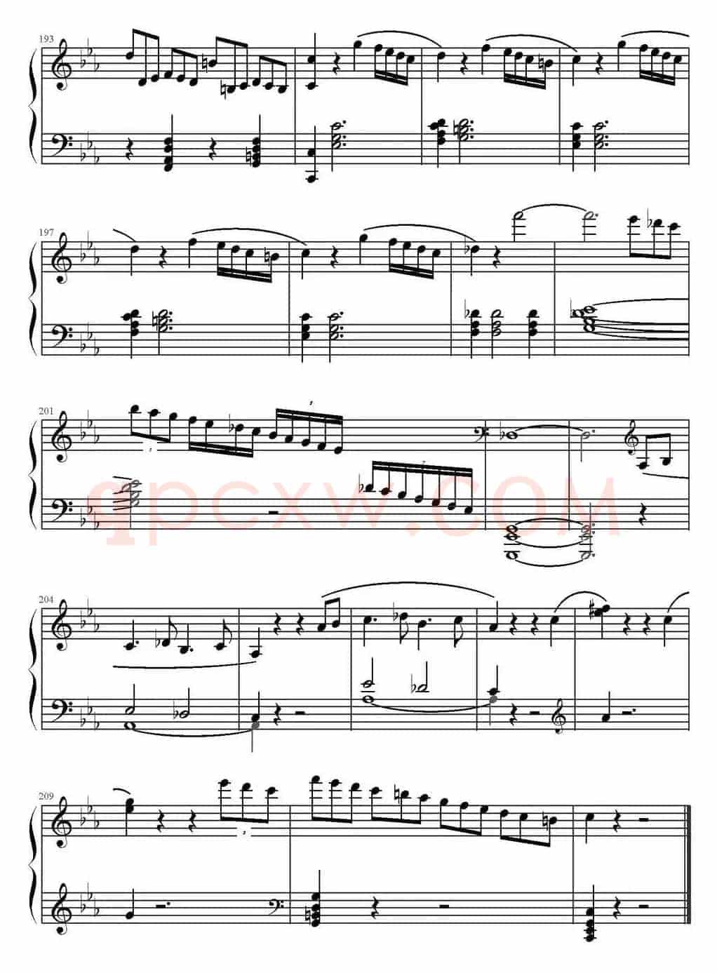 c小调第八钢琴奏鸣曲第三乐章（作品13号“悲怆”）