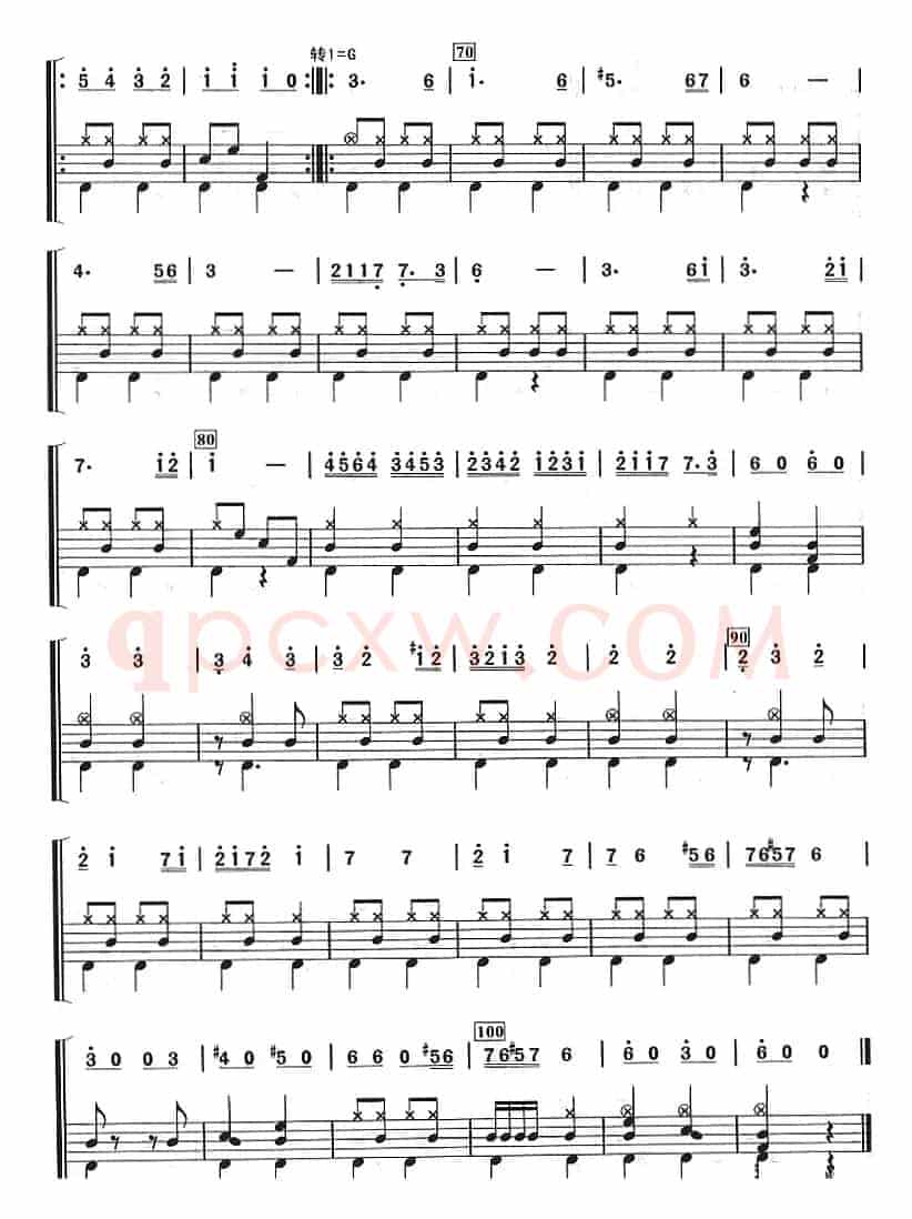 匈牙利舞曲第5号（架子鼓、主旋律+鼓谱）