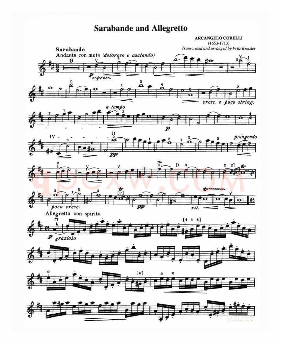Sarabande and Allegretto