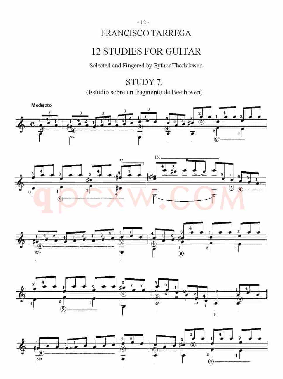 他雷加12首练习曲之7