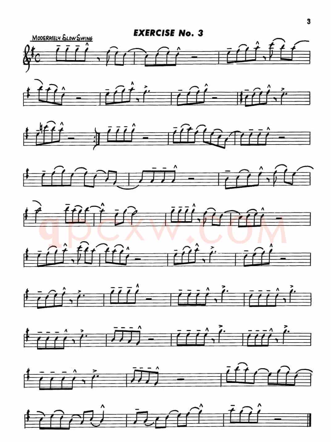 Basic Jazz Conception for saxophone（EXERCISE No.3）