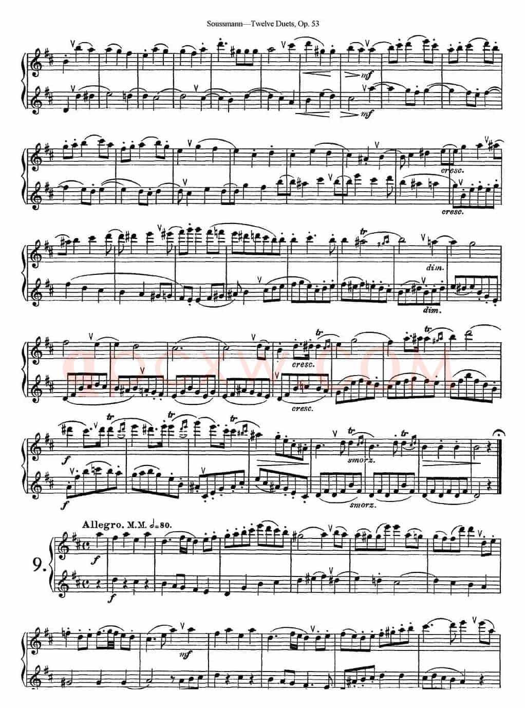 苏斯曼12首长笛重奏曲Op.53（NO.8-NO.9）