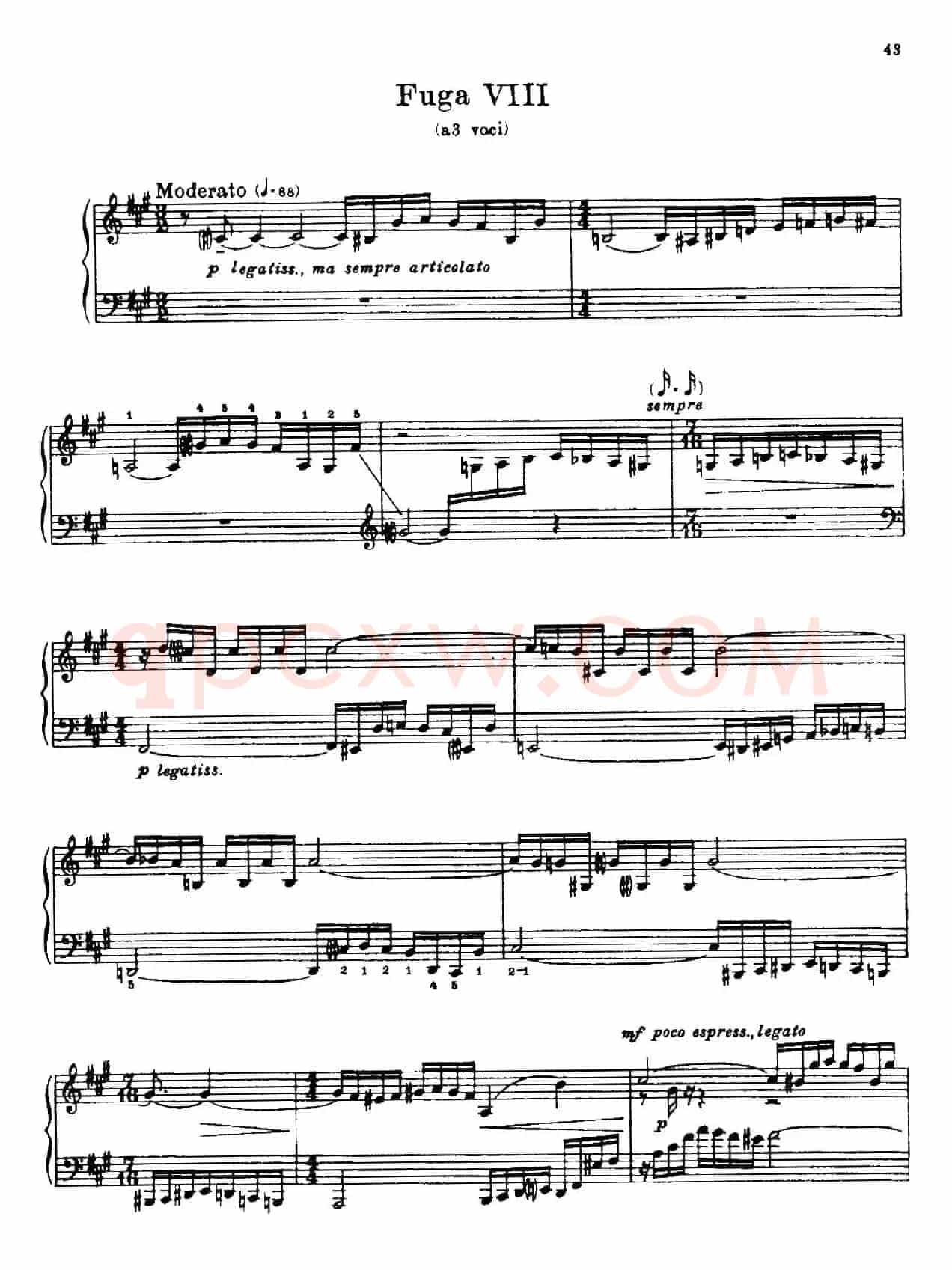 24 Preludes and Fugues Part.1 Op.45(24首前奏曲与赋格·第一部分·8)